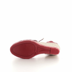 Nu-pieds rouge avec foulard