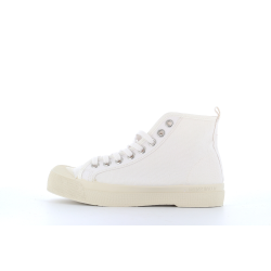 basket montante blanche en toile