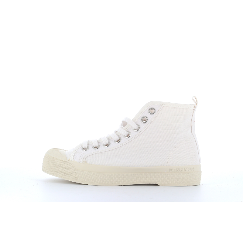 basket montante blanche en toile