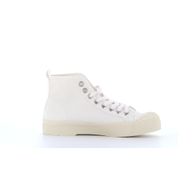 basket montante blanche en toile