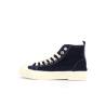 basket montante en toile bleu
