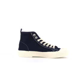 basket montante en toile bleu