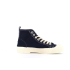 basket montante en toile bleu