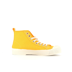 basket montante en toile jaune