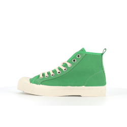 basket montante en toile verte