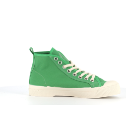 basket montante en toile verte