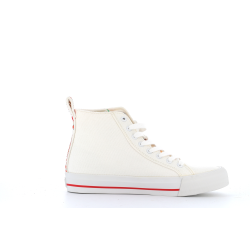 basket montante en toile blanche