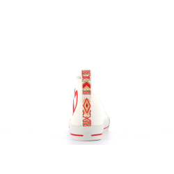 basket montante en toile blanche