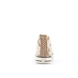 basket montante en toile marron
