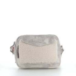 Sac bandoulière beige brillant