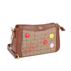 Sac bandoulière marron Lili Petrol