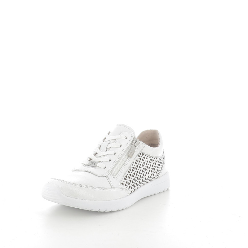 Baskets Blanches avec Motifs en Cuir CAPRICE