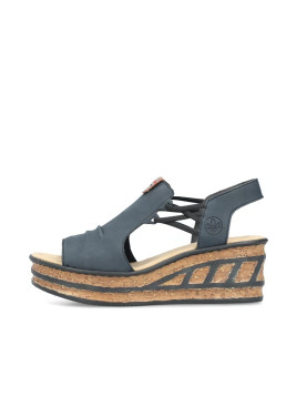 Sandales Compensées Rieker Bleues