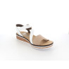 Nu-pieds blanc Rieker à scratch