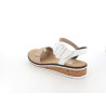 Nu-pieds blanc Rieker à scratch