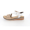 Nu-pieds blanc Rieker à scratch
