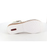 Nu-pieds blanc Rieker à scratch