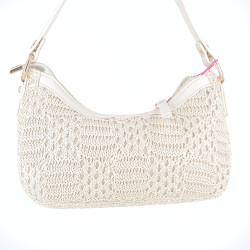 petit sac épaule crochet fushia