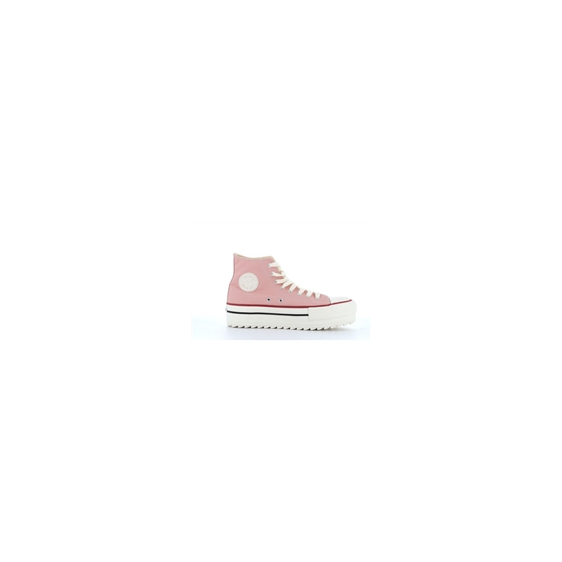 basket montante rose en toile