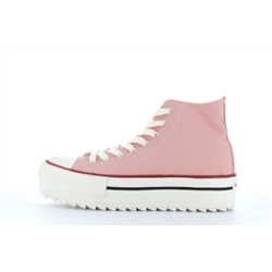 basket montante rose en toile