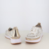 Baskets Basses Pedro Torres Blanches et Or