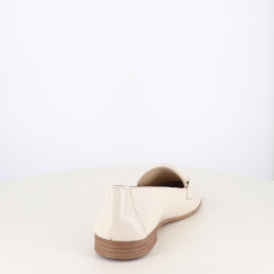 Mocassins Coco Abricot Blancs à Boucle