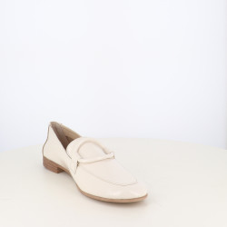 Mocassins Coco Abricot Blancs à Boucle