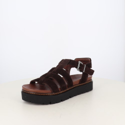 Nu-Pieds à Plateforme Coco Abricot