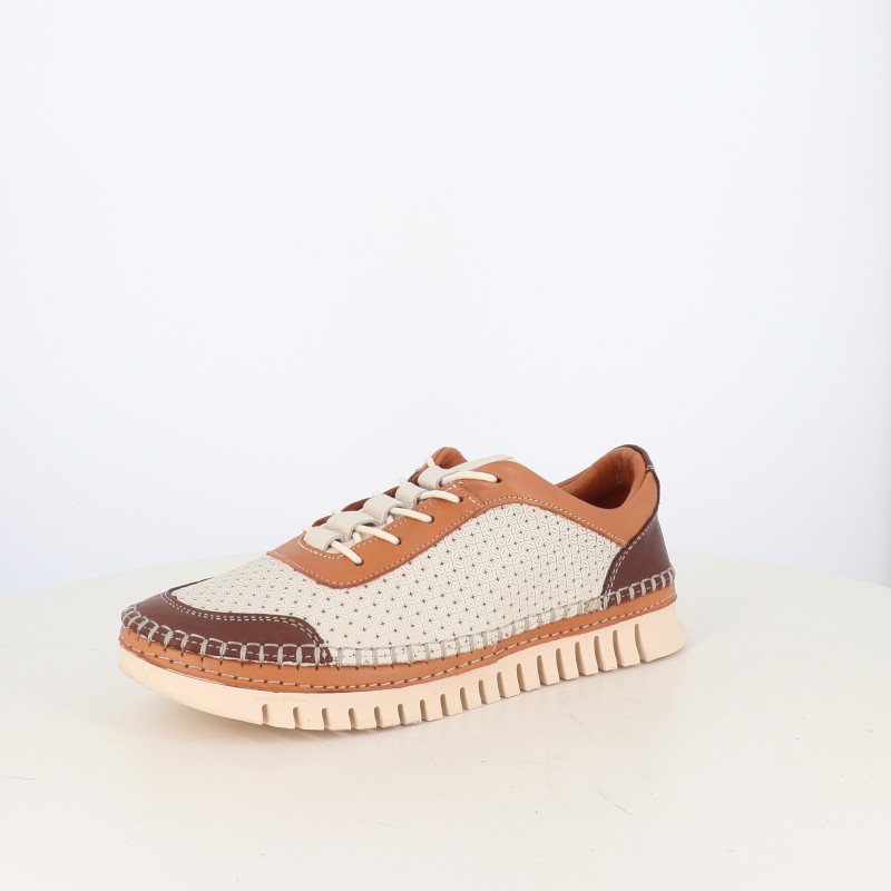 Baskets Basses Coco Abricot Marron