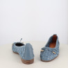 Ballerine Bleue Tressée Coco Abricot