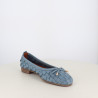 Ballerine Bleue Tressée Coco Abricot