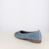 Ballerine Bleue Tressée Coco Abricot
