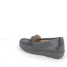mocassin marine en cuir