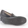 mocassin marine en cuir