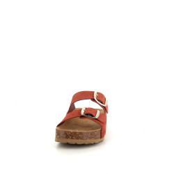 Mules en cuir terracotta I AM