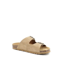 Mules suede mushroom