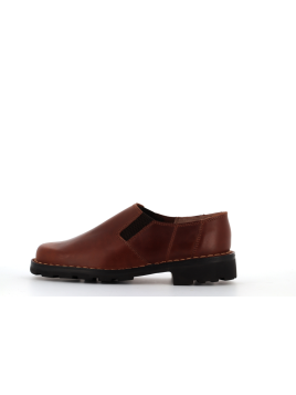mocassin en cuir marron