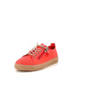 Baskets basses rouges lacets et zip