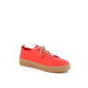 Baskets basses rouges lacets et zip