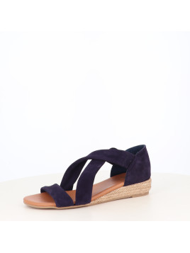 Nu-pieds en cuir Bleu