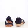 Nu-pieds en cuir Bleu