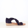 Nu-pieds en cuir Bleu