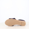 Nu-pieds en cuir Bleu