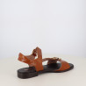 Nu-Pieds Plats Marron