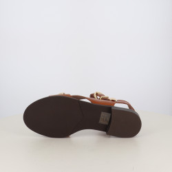 Nu-Pieds Plats Marron