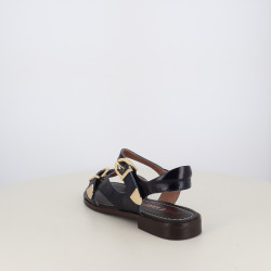 Nu-Pieds Plats Bleu Marine