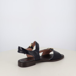 Nu-Pieds Plats Bleu Marine