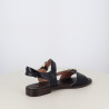 Nu-Pieds Plats Bleu Marine