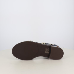 Nu-Pieds Plats Bleu Marine
