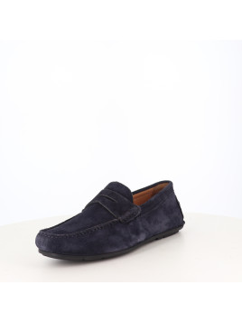 Mocassins Navy en cuir
